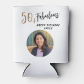 50モダンと素晴らしい写真50誕生日 缶クーラー (正面)