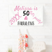 50モダンと素晴らしい文字誕生日パーティー 横断幕 (インサイチュ)