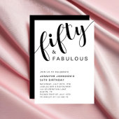 50モダンと素晴らしい50誕生日 招待状