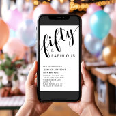 50モダンと素晴らしい50誕生日 招待状