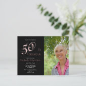 50モダン歳の素晴らしい誕生日写真 ポストカード (スタンド正面)
