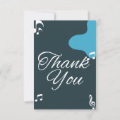 50モダン番目の誕生日カーサンキュード サンキューカード (裏面)