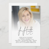 50モダン番目の誕生日フォトスクリプトパーティー 招待状 (正面/裏面)