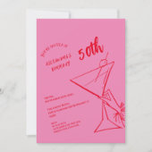 50モダン番目の誕生日招待状 招待状 (正面)