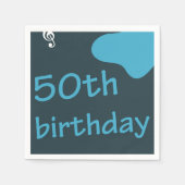 50モダン誕生日ナプキン スタンダードカクテルナプキン (正面)