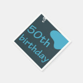 50モダン誕生日ナプキン スタンダードカクテルナプキン (角)