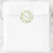 50モダン誕生日レモンシトラス ラウンドシール (バッグ)
