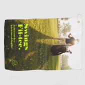 50モダン誕生日60誕生日写真 ゴルフタオル (横)