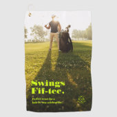 50モダン誕生日60誕生日写真 ゴルフタオル (正面)