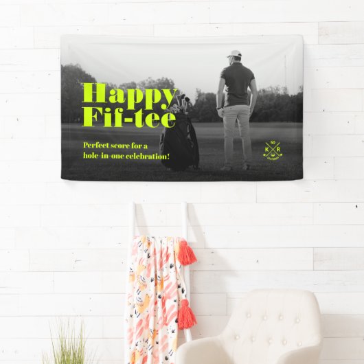 50モダン誕生日60thバースデーゴルフ 横断幕 (インサイチュ)