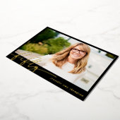 50モダンthミニマル Photo Birthday Party 箔招待状 (回転した状態)