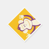 50モンキーナプキンス子どもの誕生日パーティー スタンダードカクテルナプキン (角)