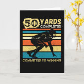 50ヤード完了サッカー誕生日 カード (黄色い花)