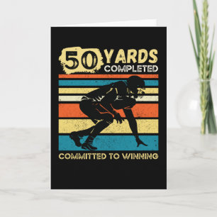 50ヤード完了サッカー誕生日 カード