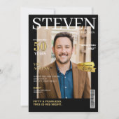 50ユニーク誕生日フォトマカスタムガジンカバー 招待状 (正面)