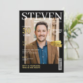 50ユニーク誕生日フォトマカスタムガジンカバー 招待状 (スタンド正面)