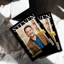 50ユニーク誕生日フォトマカスタムガジンカバー 招待状