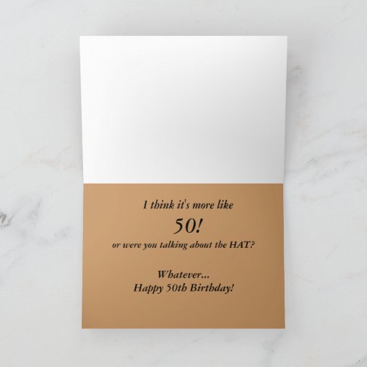 50ユーモアのある番目の誕生日カード カード (内部)