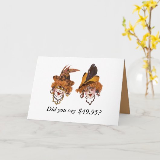 50ユーモアのある番目の誕生日カード カード (黄色い花)