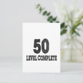 50レベルお誕生日おめでとう ポストカード (スタンド正面)