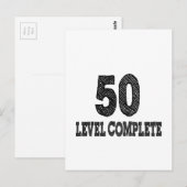 50レベルお誕生日おめでとう ポストカード (正面/裏面)