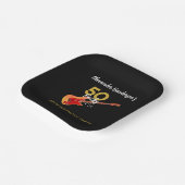 50ロックスクール50th誕生日パーティー ペーパープレート (傾斜あり)