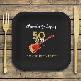 50ロックスクール50th誕生日パーティー ペーパープレート