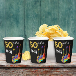 50ロックスバースデーパーティーファンキーギター 紙コップ