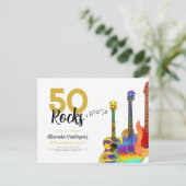 50ロックールクス・ギター50th birthday party インビテーションポストカード (スタンド正面)