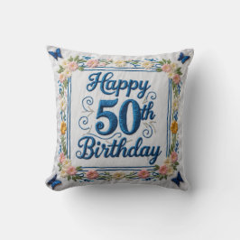 50世紀の思い出：パーソナライズされた50番目の誕生 クッション