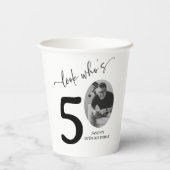 50人だ!写真モダン50誕生日 紙コップ (裏面)