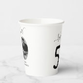 50人だ!写真モダン50誕生日 紙コップ (左)