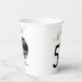 50人だ!写真モダン50誕生日 紙コップ (右)