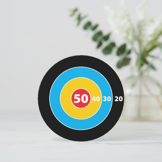 50人のターゲットハンターの第50誕生日の招待状の衝突 招待状 (スタンド正面)