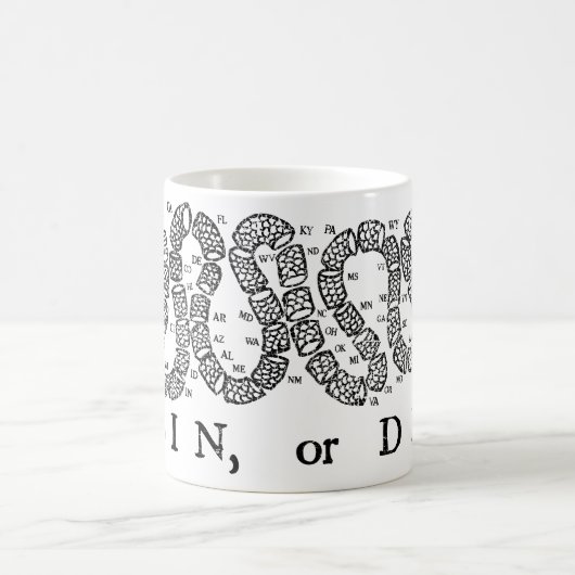 50人の州結合しますか、または死んで下さい コーヒーマグカップ (中央)