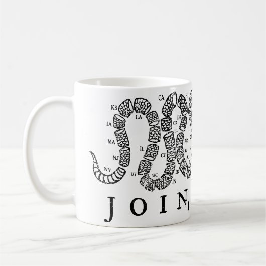 50人の州結合しますか、または死んで下さい コーヒーマグカップ (左)