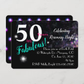 50人の素晴らしいグリッターを搭載し、多用途 招待状 (正面/裏面)