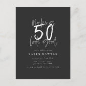 50人の誕生日の招待状を作成しています ポストカード (正面)