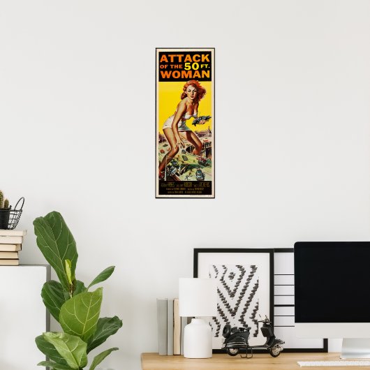 50人の足女性の攻撃(1958)映画ポスター ポスター (ホームオフィス)