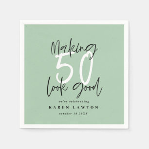 50人を良い誕生日パーティーに見せる スタンダードカクテルナプキン