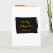 50今日は彼のオレンジ色の黄色の誕生日のための写真を追加 カード (裏面)