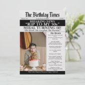50代にサヨナラ おもしろ新聞で祝66歳の誕生日 招待状 (スタンド正面)