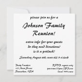 50代のキッチンに懇親会パーティーとビール 招待状 (裏面)