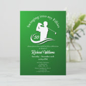 50代のゴルフプレーモダンヤーパーティーにスイング 招待状 (スタンド正面)