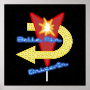 50代のスタイルドライブIn Diner Poster ポスター