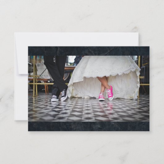 50代のスタイル結婚のカップルRSVP 出欠カード (正面)