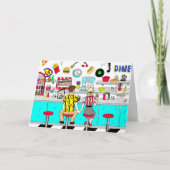 50代のレトロカップル記念日 カード (正面)