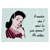 50代の女性皮肉 ラージペーパーバッグ (正面)