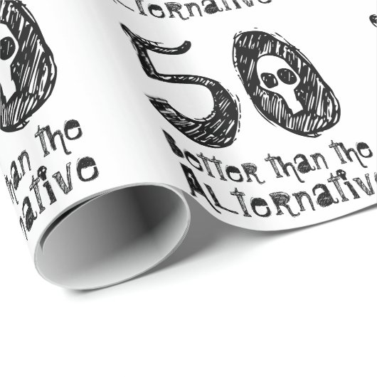 50代わり第50のおもしろいな誕生日vZ2よりよい ラッピングペーパー (ロールコーナー)