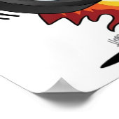 50代クラシックの筋改造車の漫画 ポスター (角)